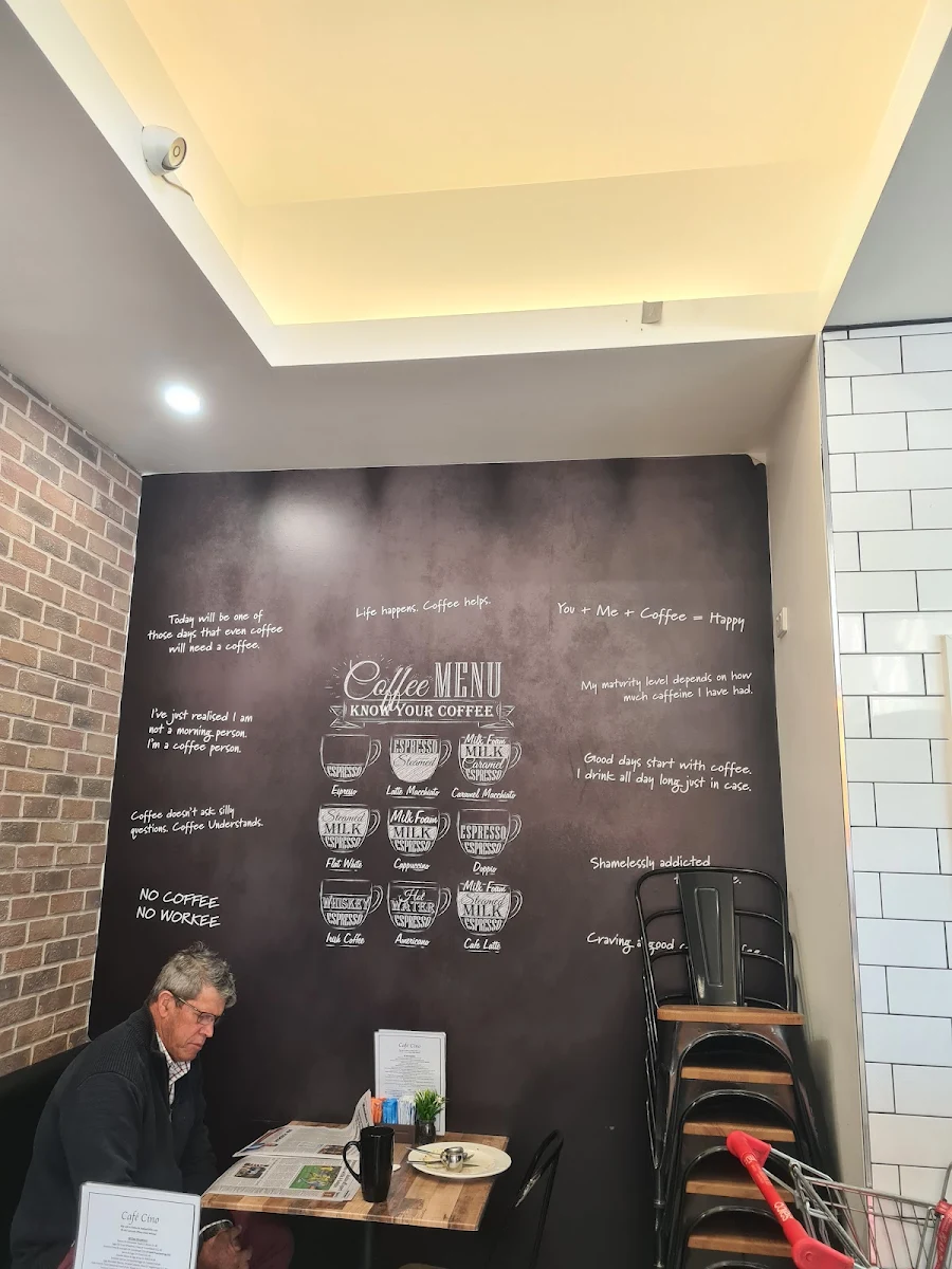 Menu, Cafe CINO