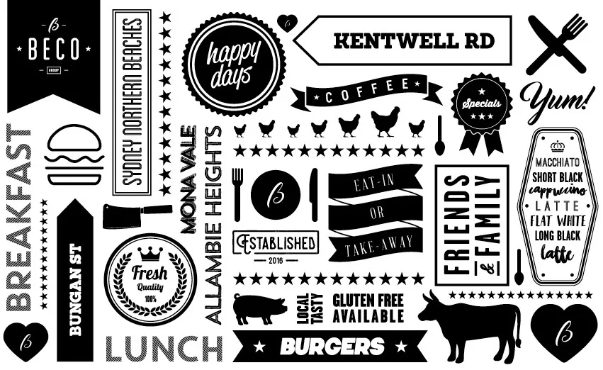 Menu, Beco @ Bungan Cafe
