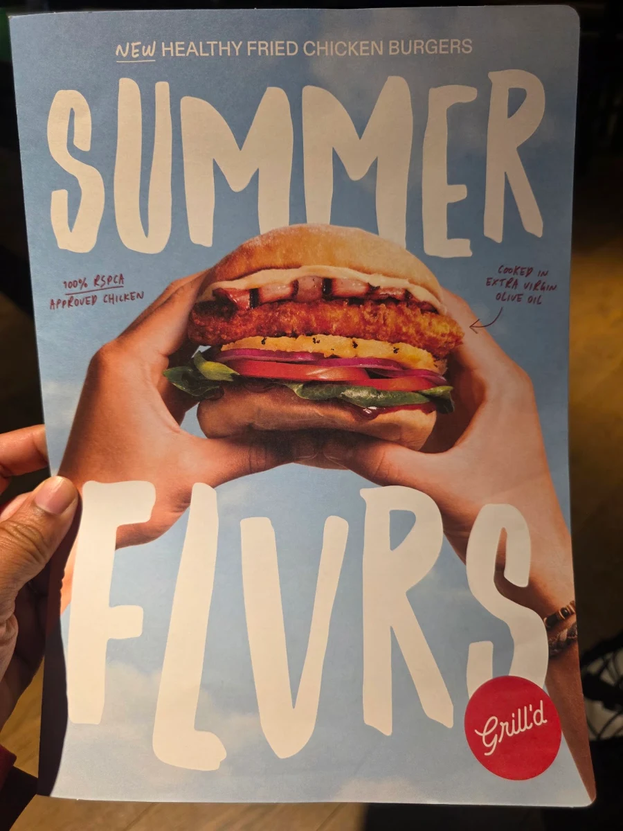 Menu, Grill'd Burgers - Blacktown