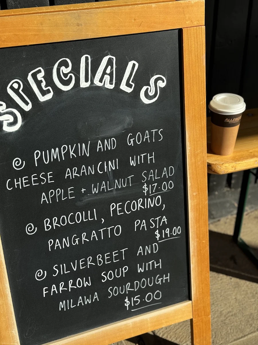 Menu, Hardluck Coffee Co.