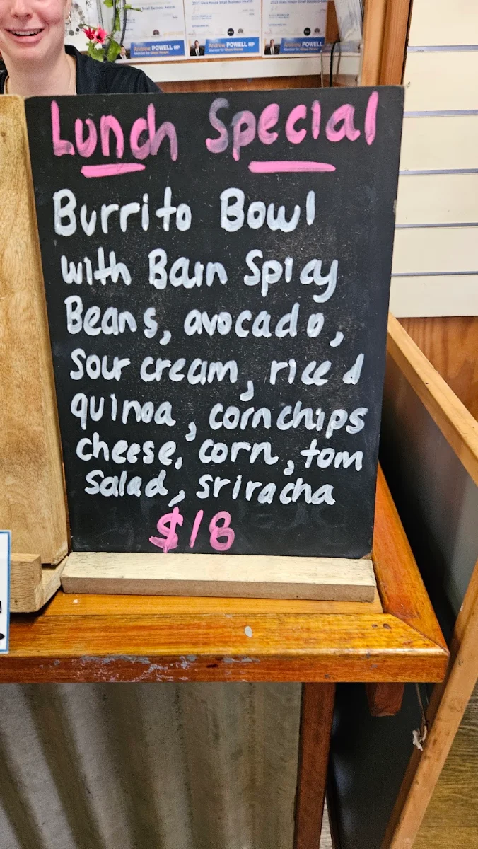 Menu, The Barn on Flaxton