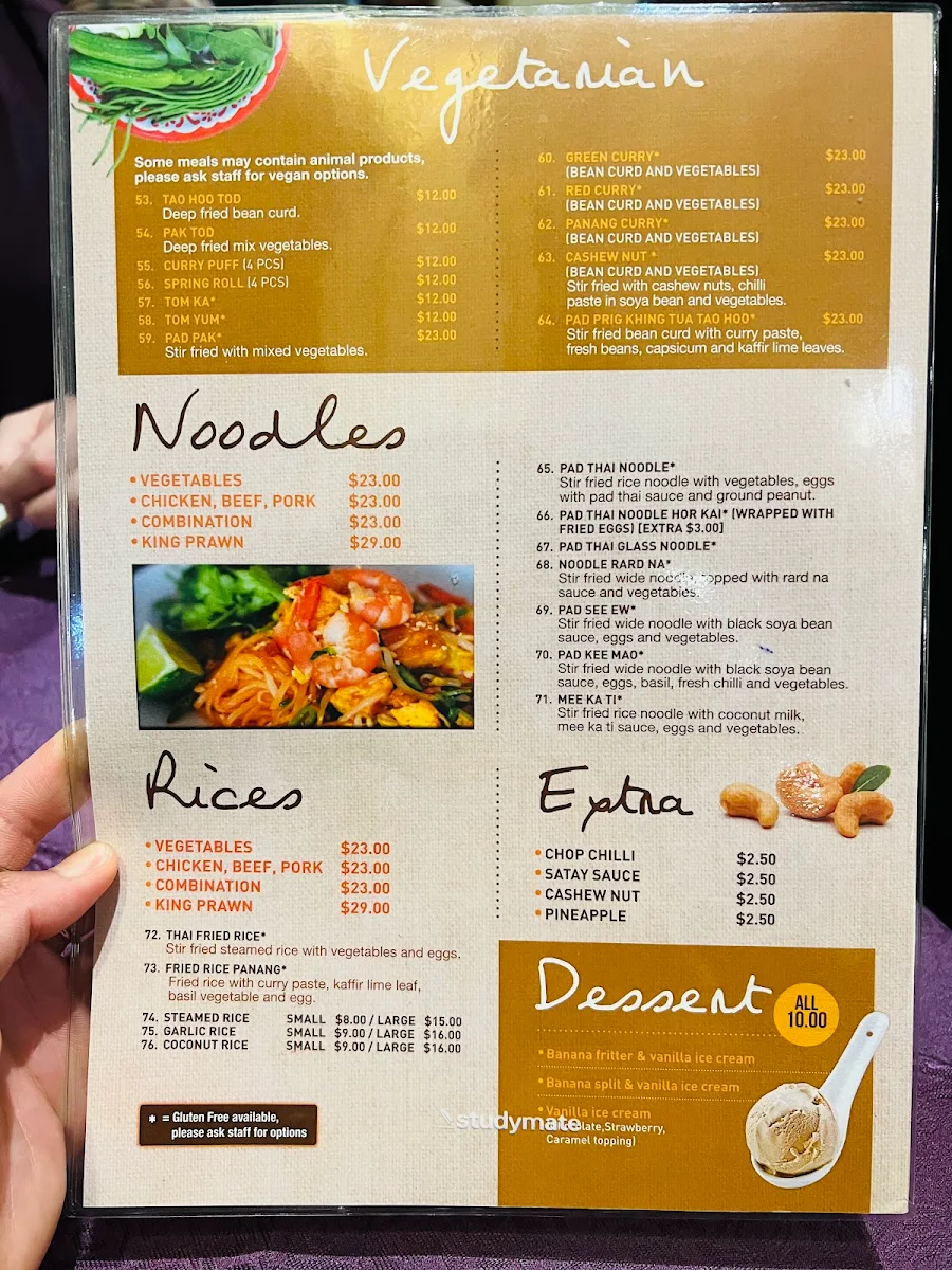 Menu, Thai Puka