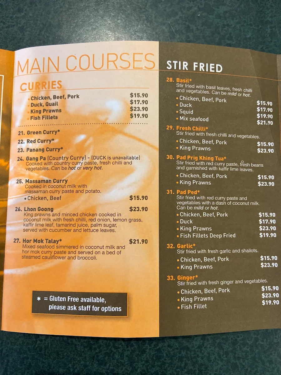 Menu, Thai Puka