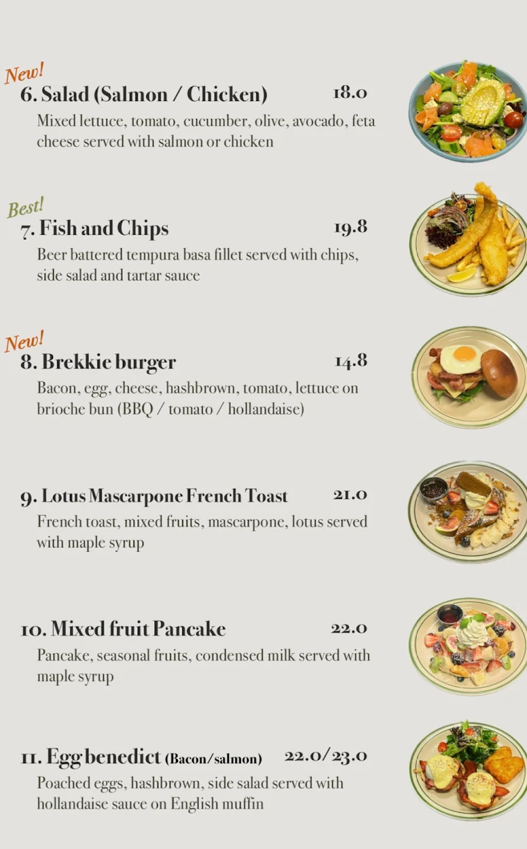 Menu, The Coffee Box Strathfield