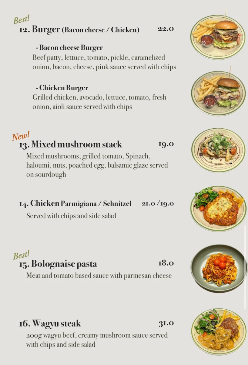 Menu, The Coffee Box Strathfield