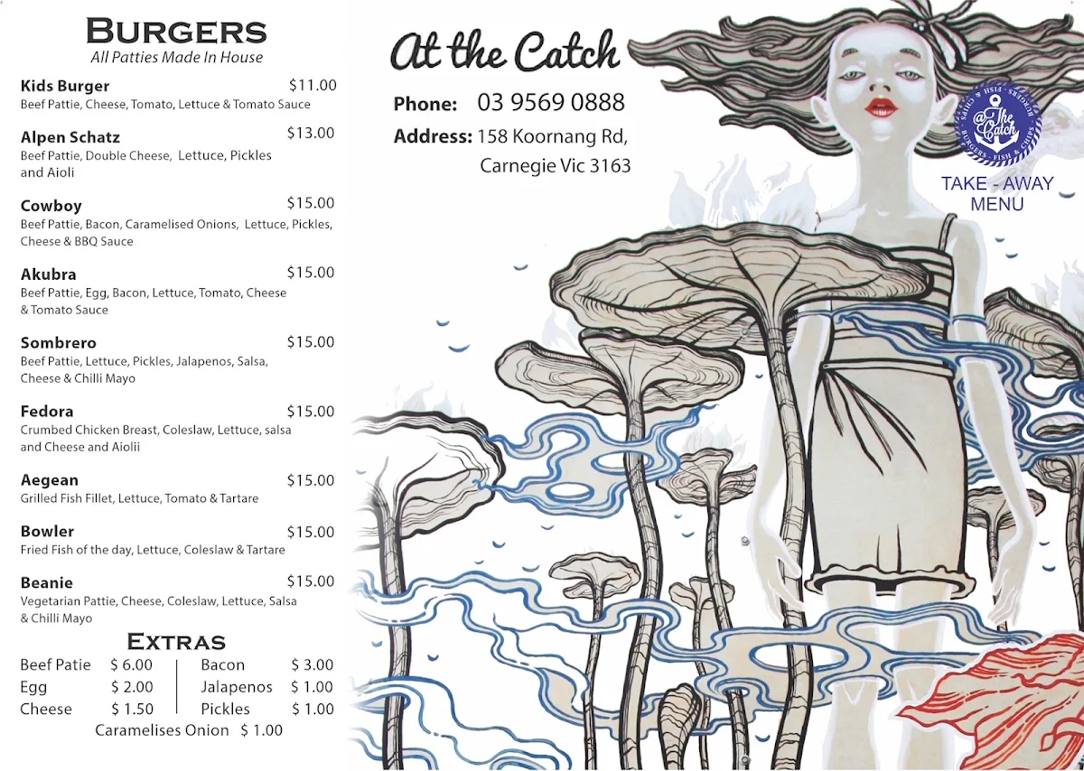 Menu, @ The Catch Carnegie