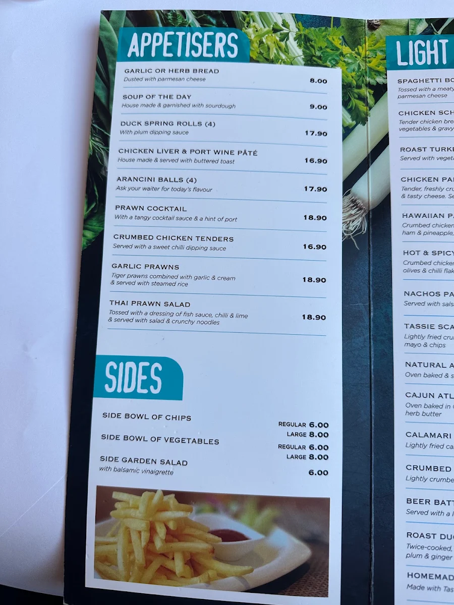 Menu, Steve's Grill @ the Centennial