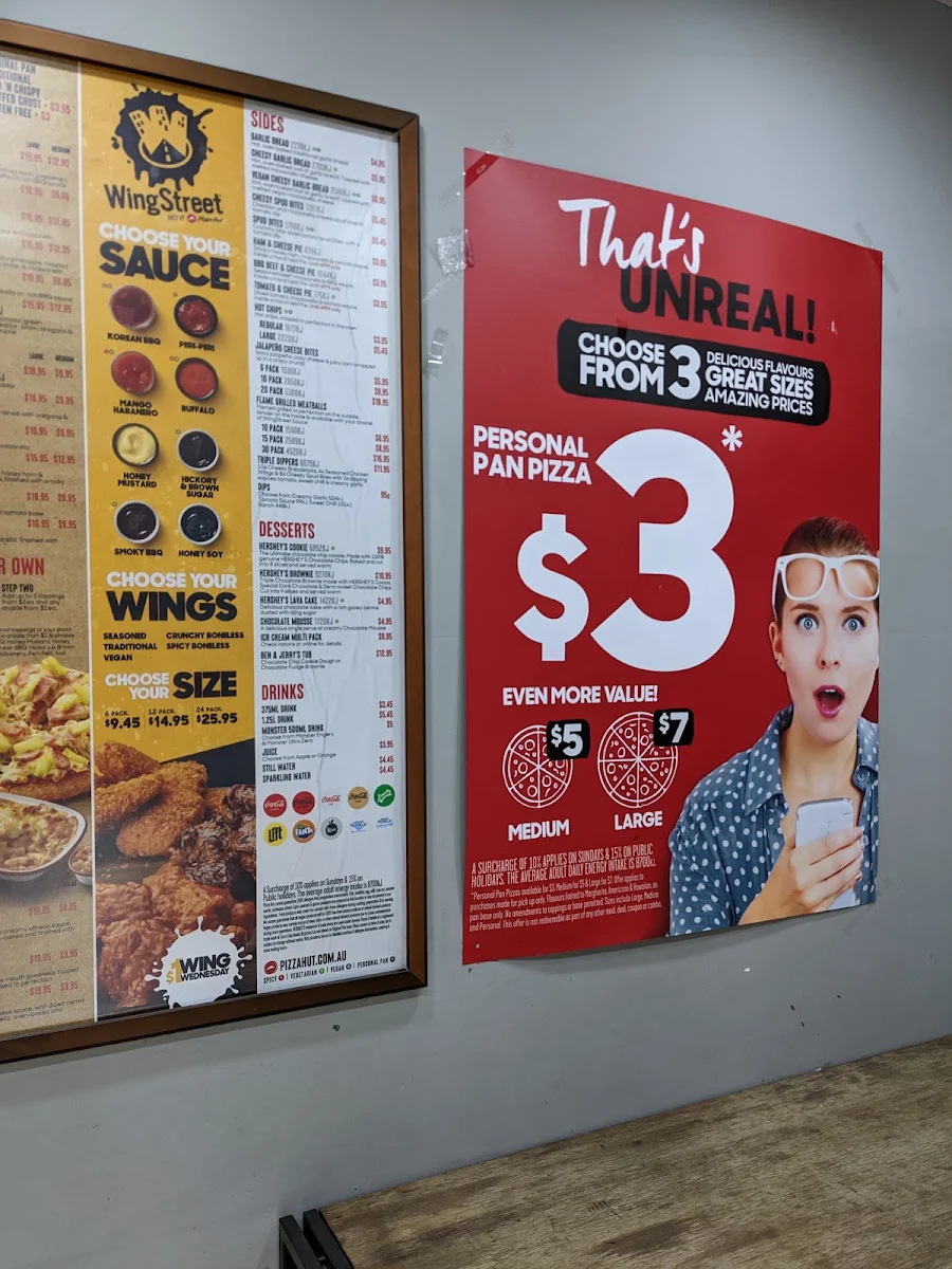 Menu, Pizza Hut Rouse Hill