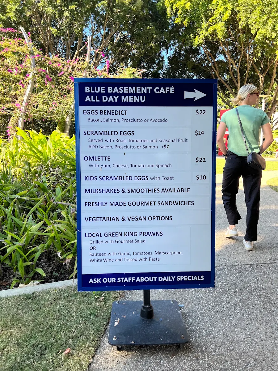 Menu, Blue Basement Cafe