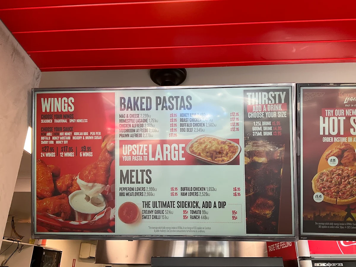 Menu, Pizza Hut Croydon North