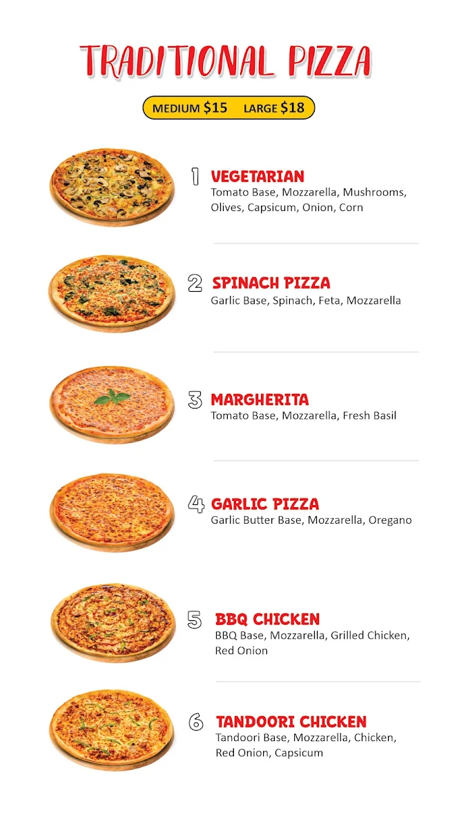 Menu, Maryam Pizza & Kebab