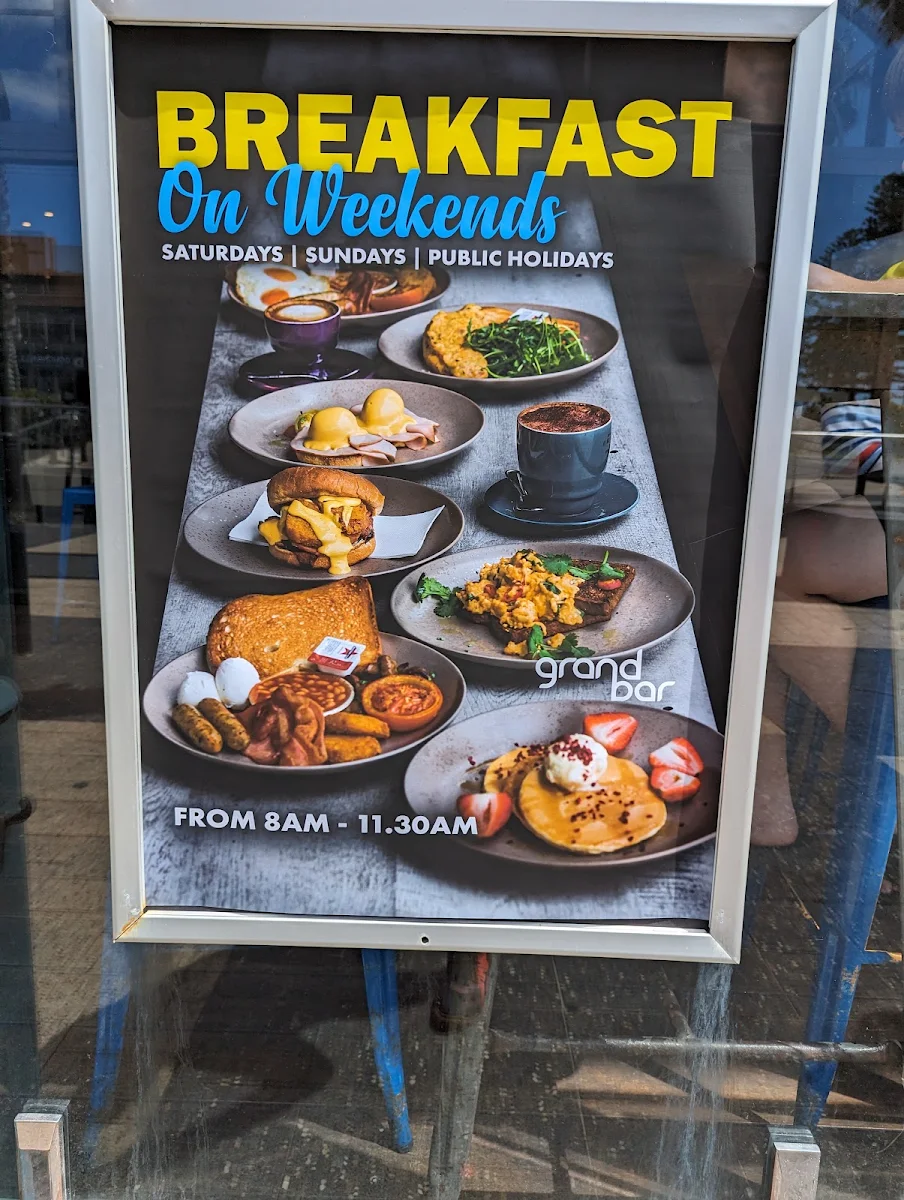 Menu, The Grand Bar