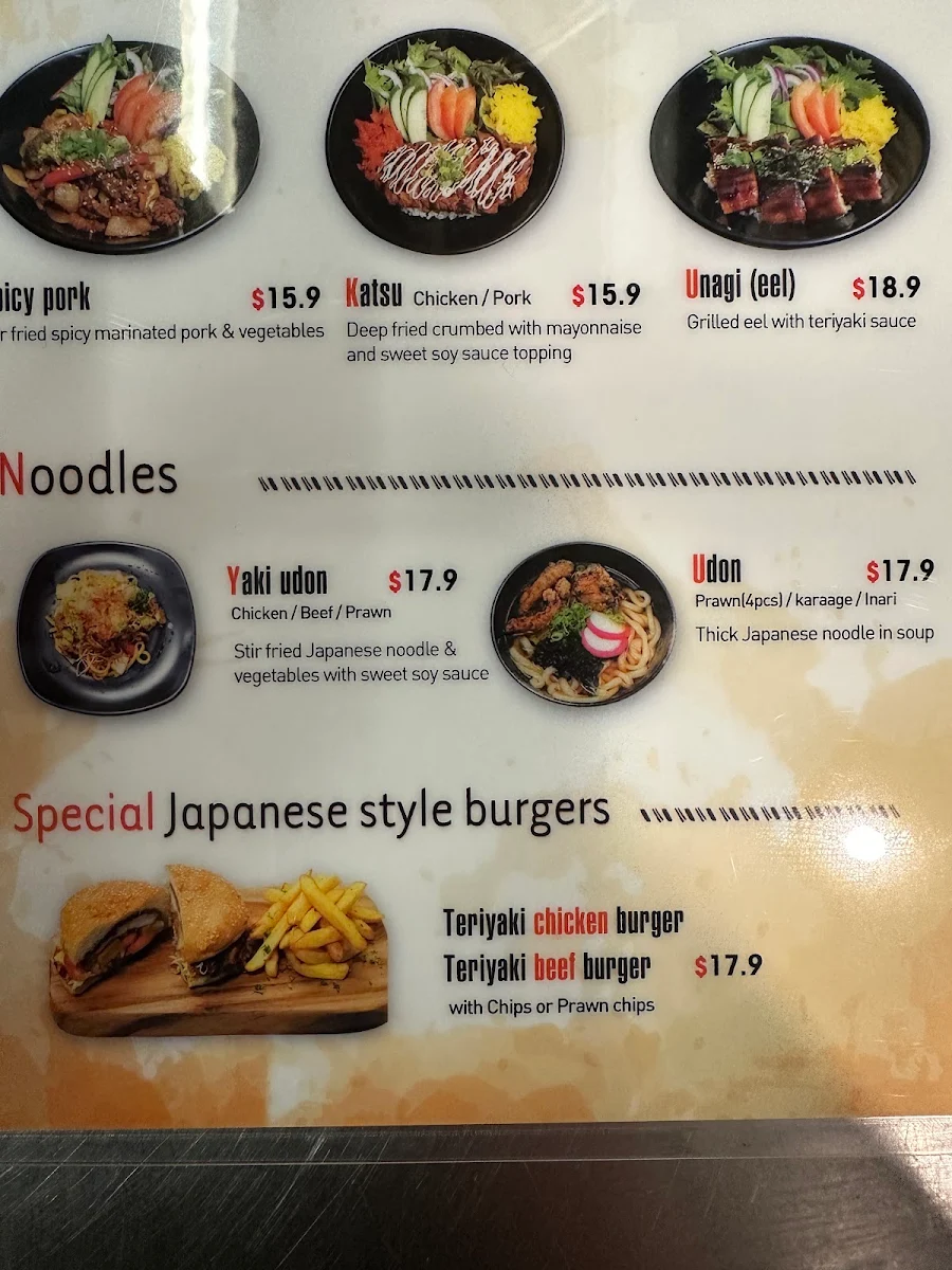 Menu, Haya sushi