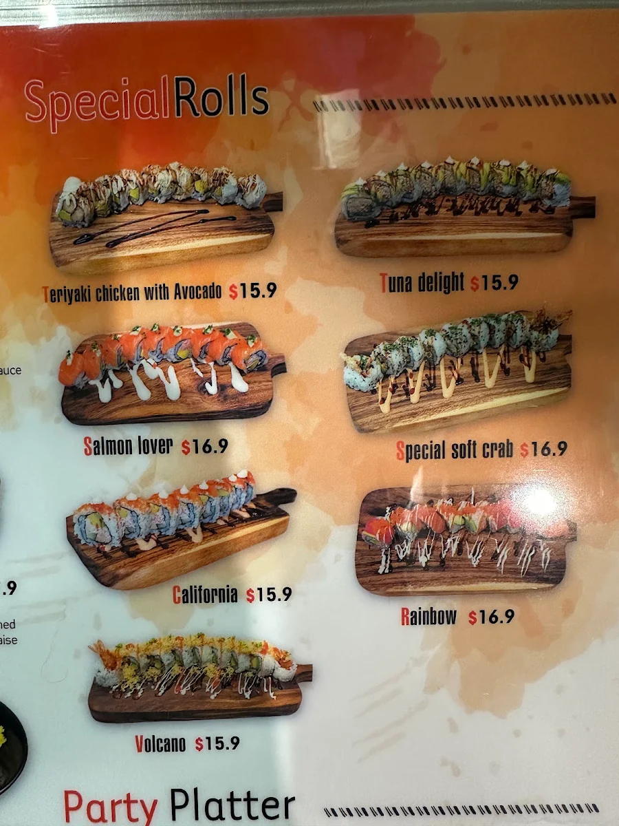 Menu, Haya sushi