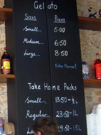 Menu, Cow & The Moon