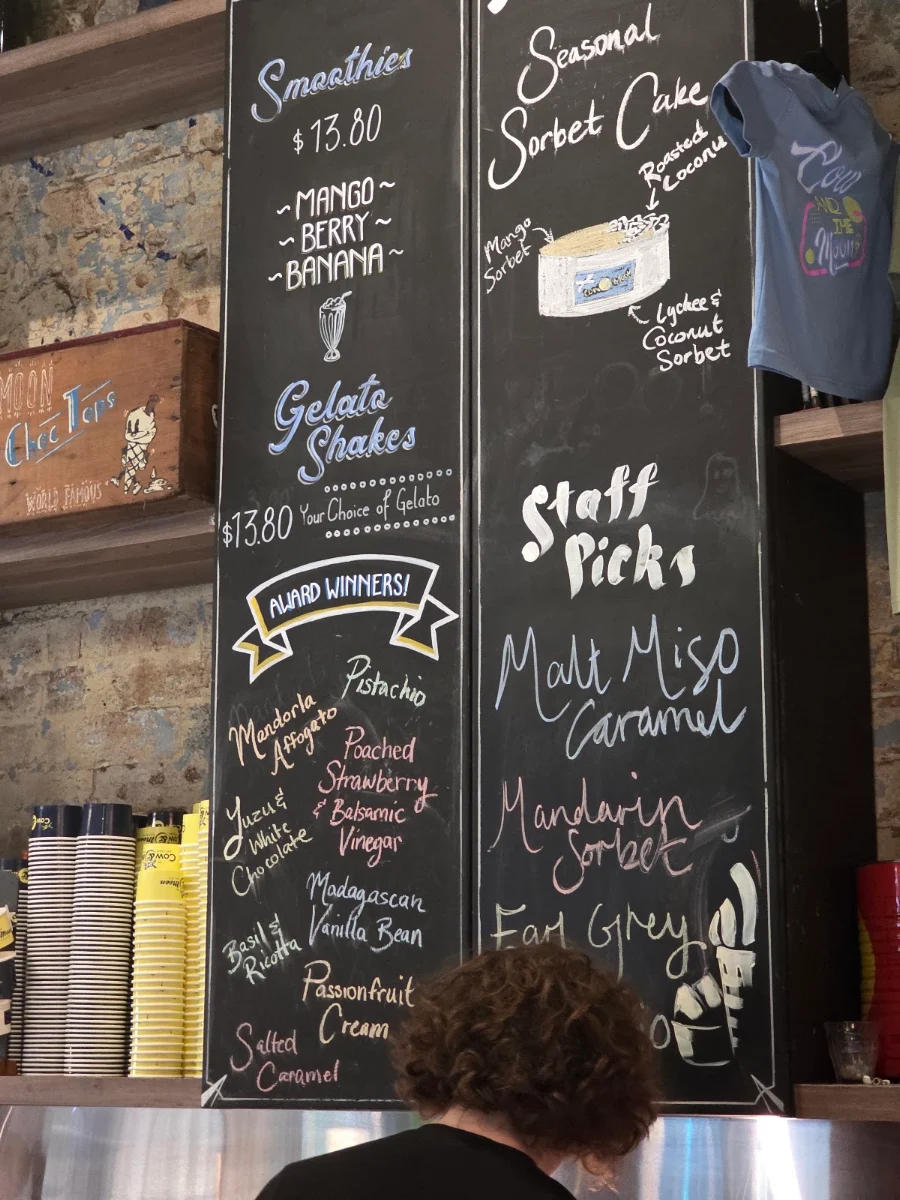 Menu, Cow & The Moon
