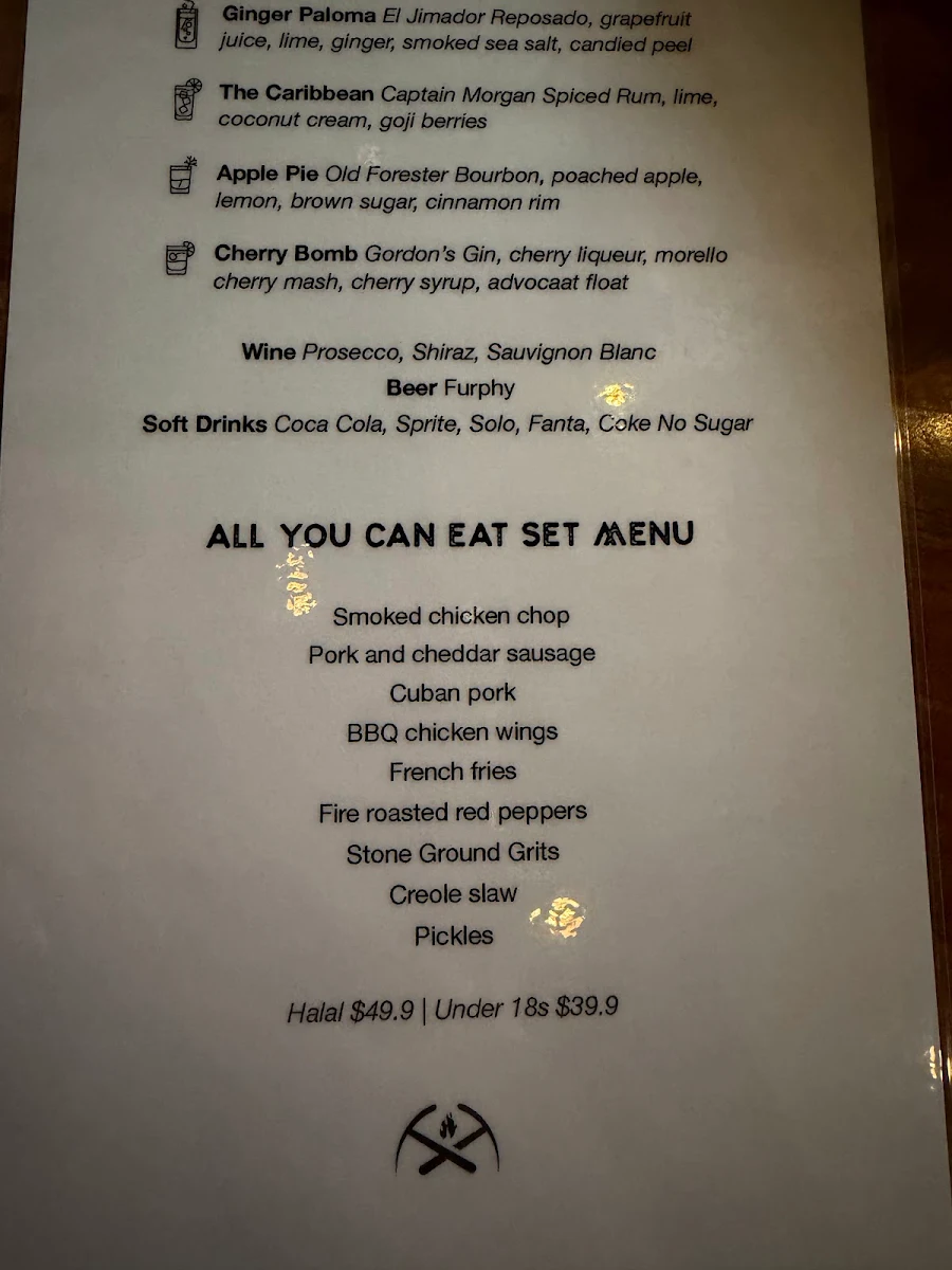 Menu, Bluestone American BBQ
