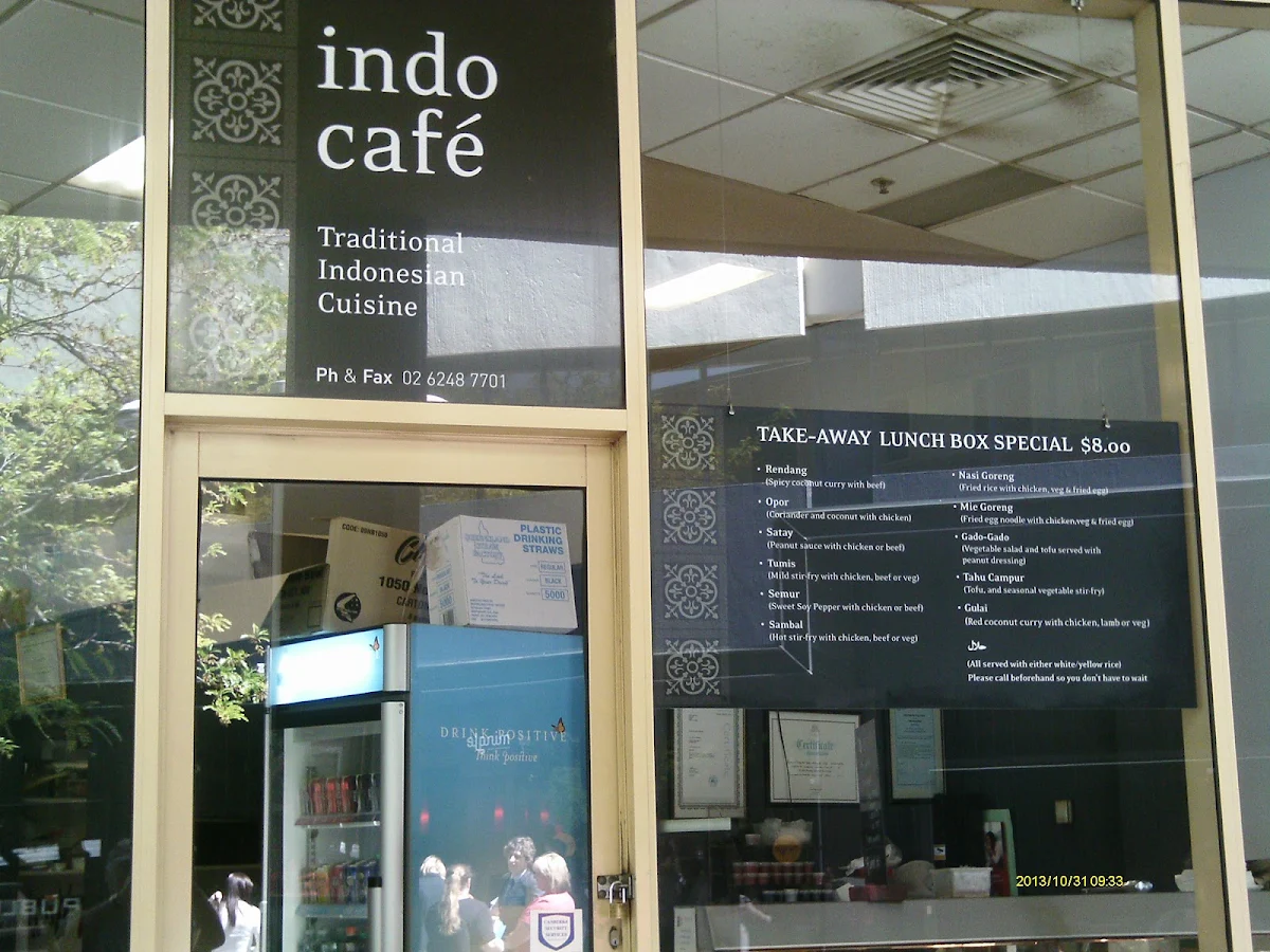 Menu, Indo Cafe