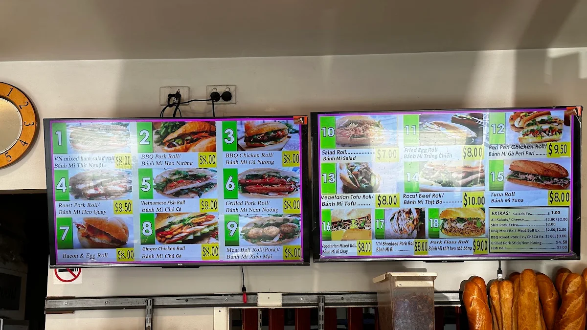 Menu, Thy's Sandwiches