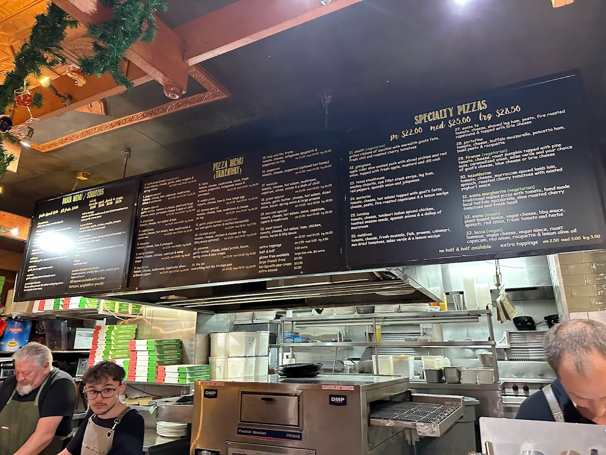 Menu, Bojangles Pizza Restaurant