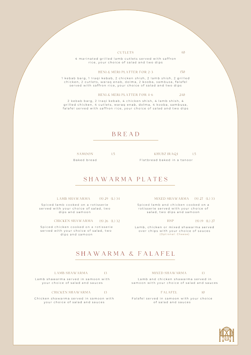 Menu, Heni & Meri