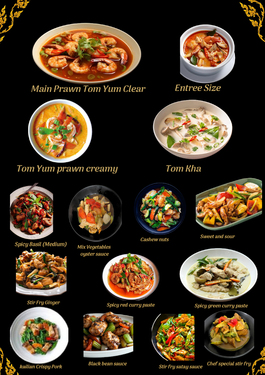 Menu, Thai Smile Restaurant