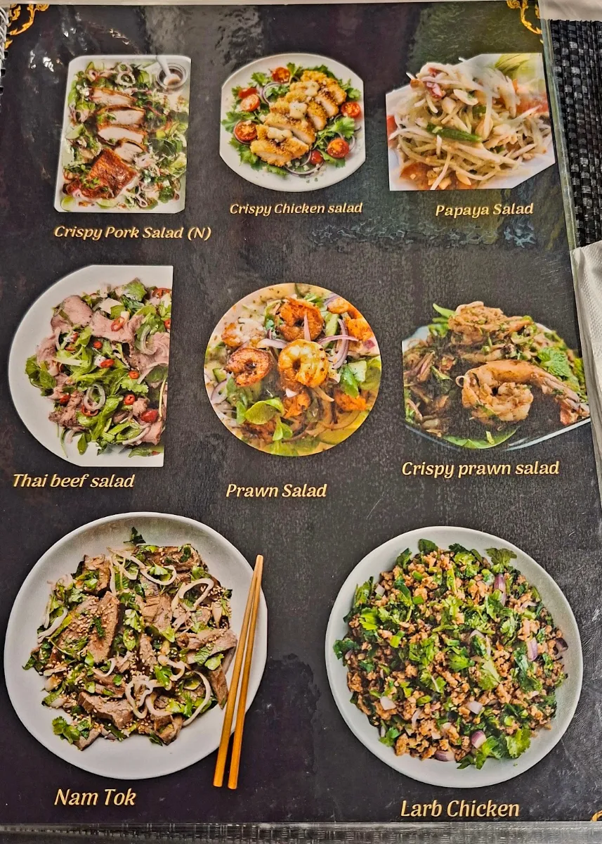 Menu, Thai Smile Restaurant