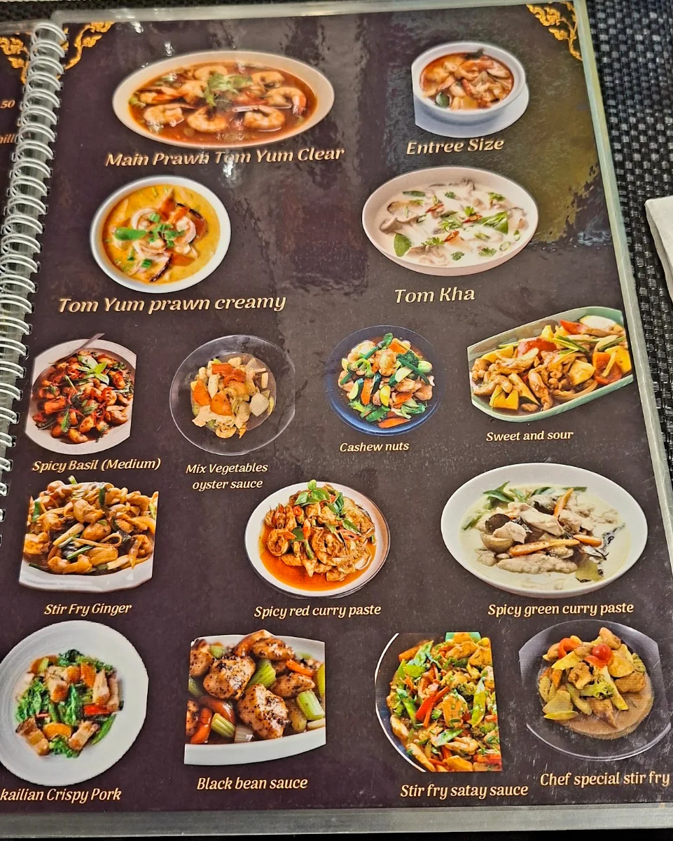 Menu, Thai Smile Restaurant