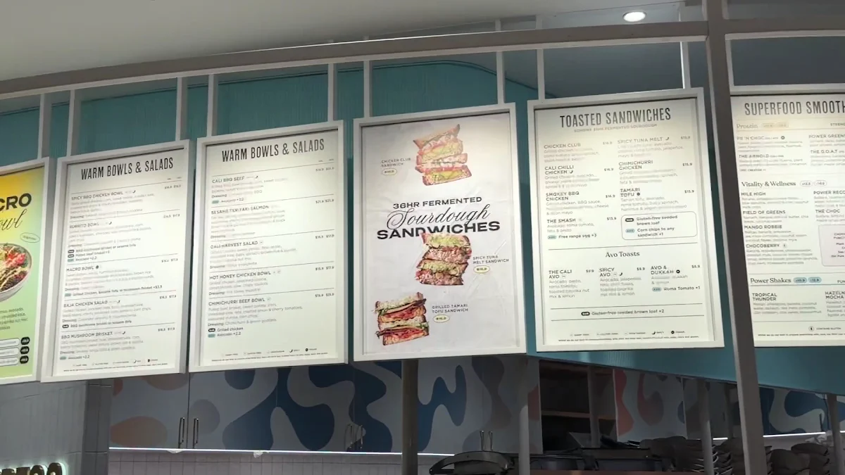 Menu, Cali Press Cafe & Breakfast Chatswood