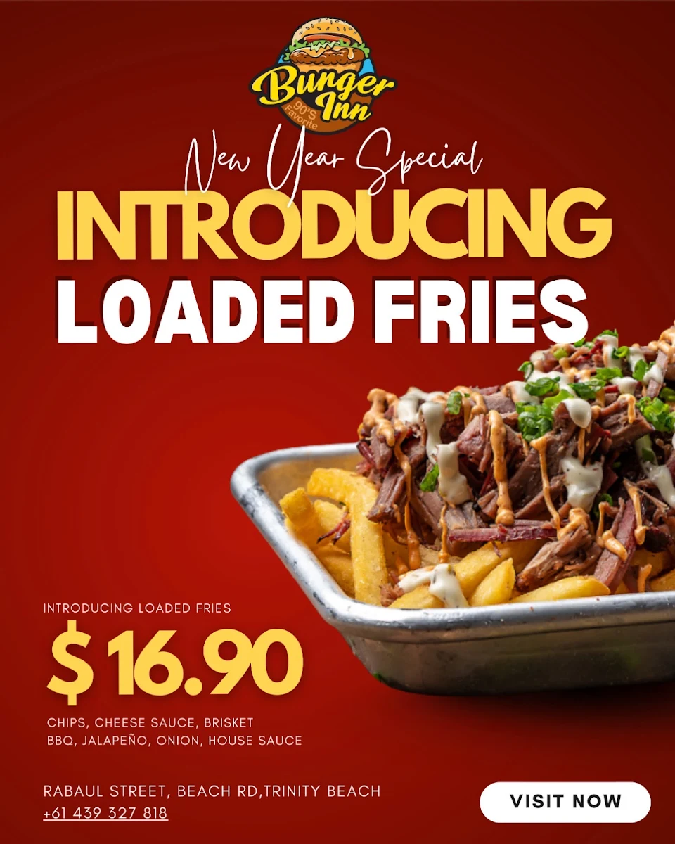 Menu, Burger Inn
