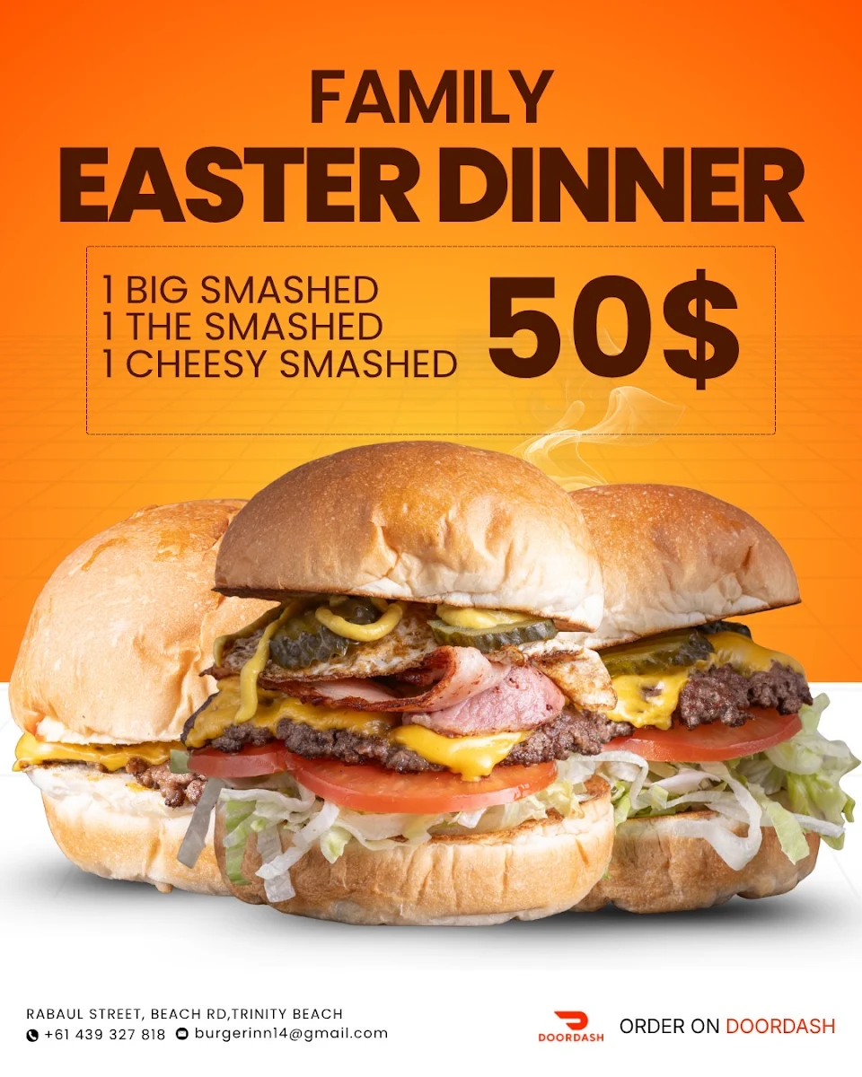 Menu, Burger Inn