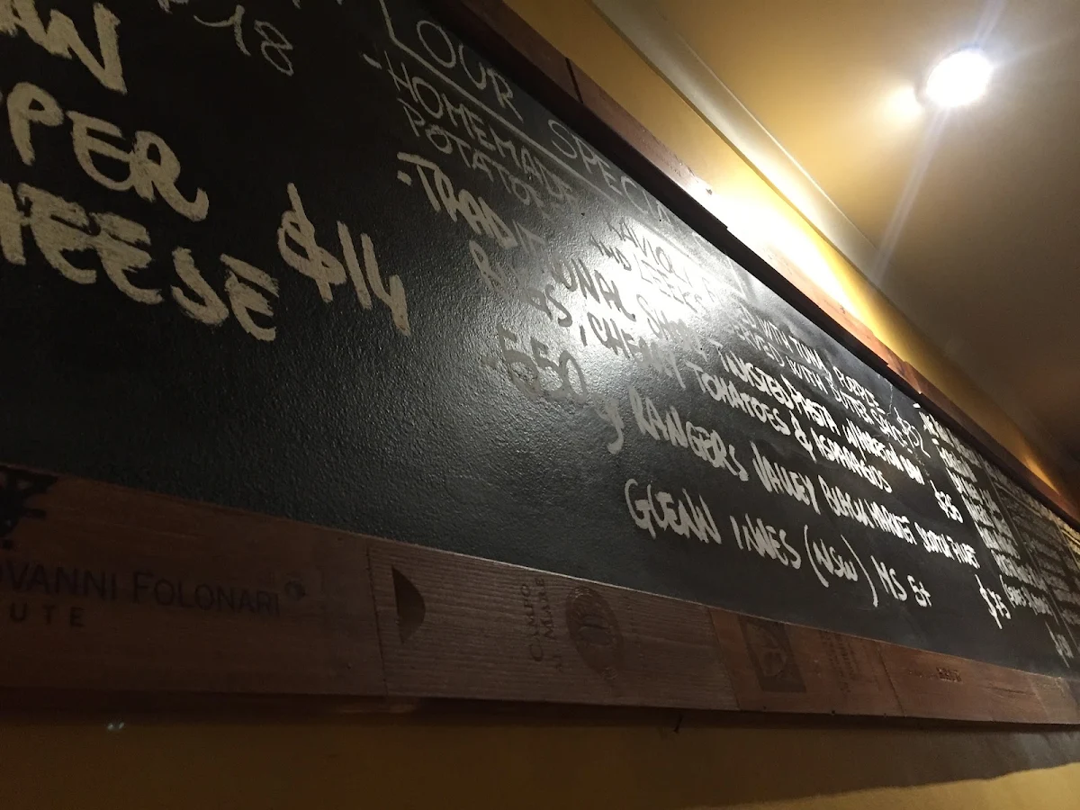 Menu, Osteria Riva