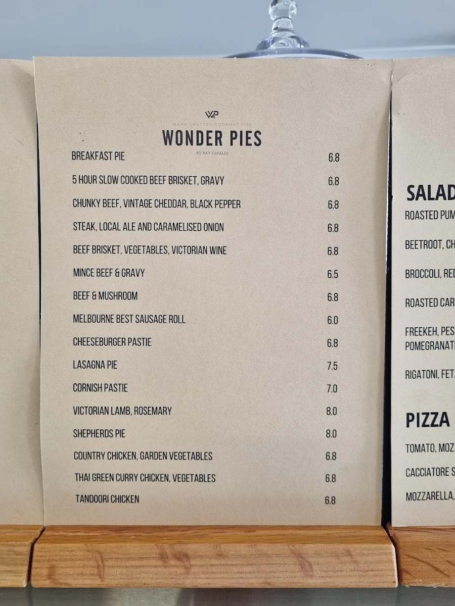 Menu, Baketico by Wonder Pies Heidelberg