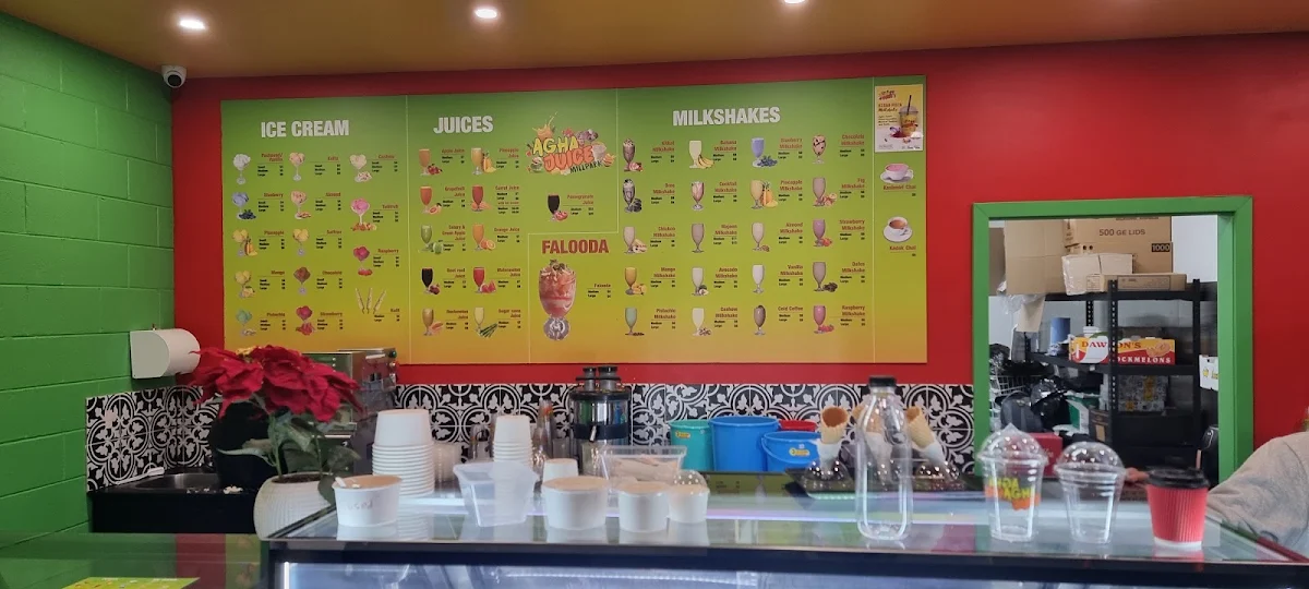 Menu, Agha Juice Mill Park
