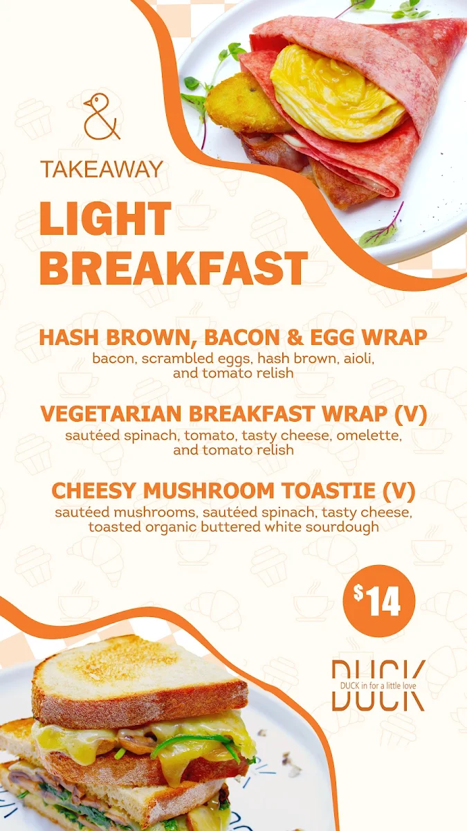 Menu, The Naked Duck World Square