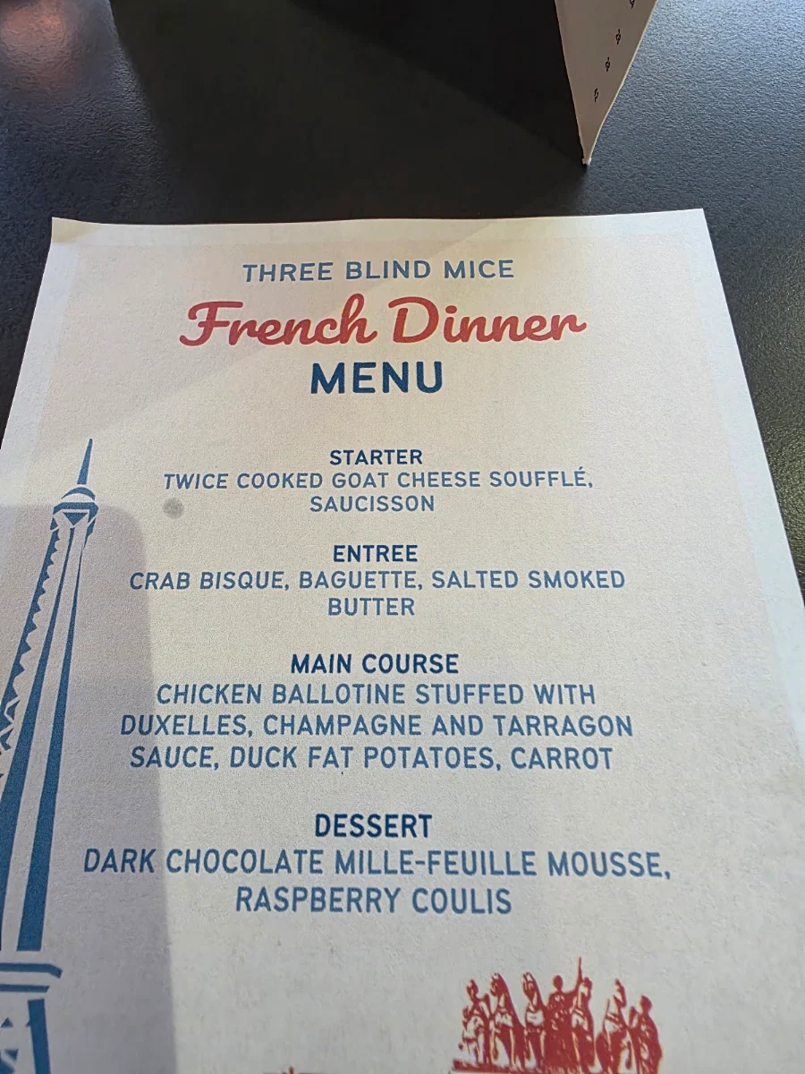 Menu, Three Blind Mice - Providore | Kitchen