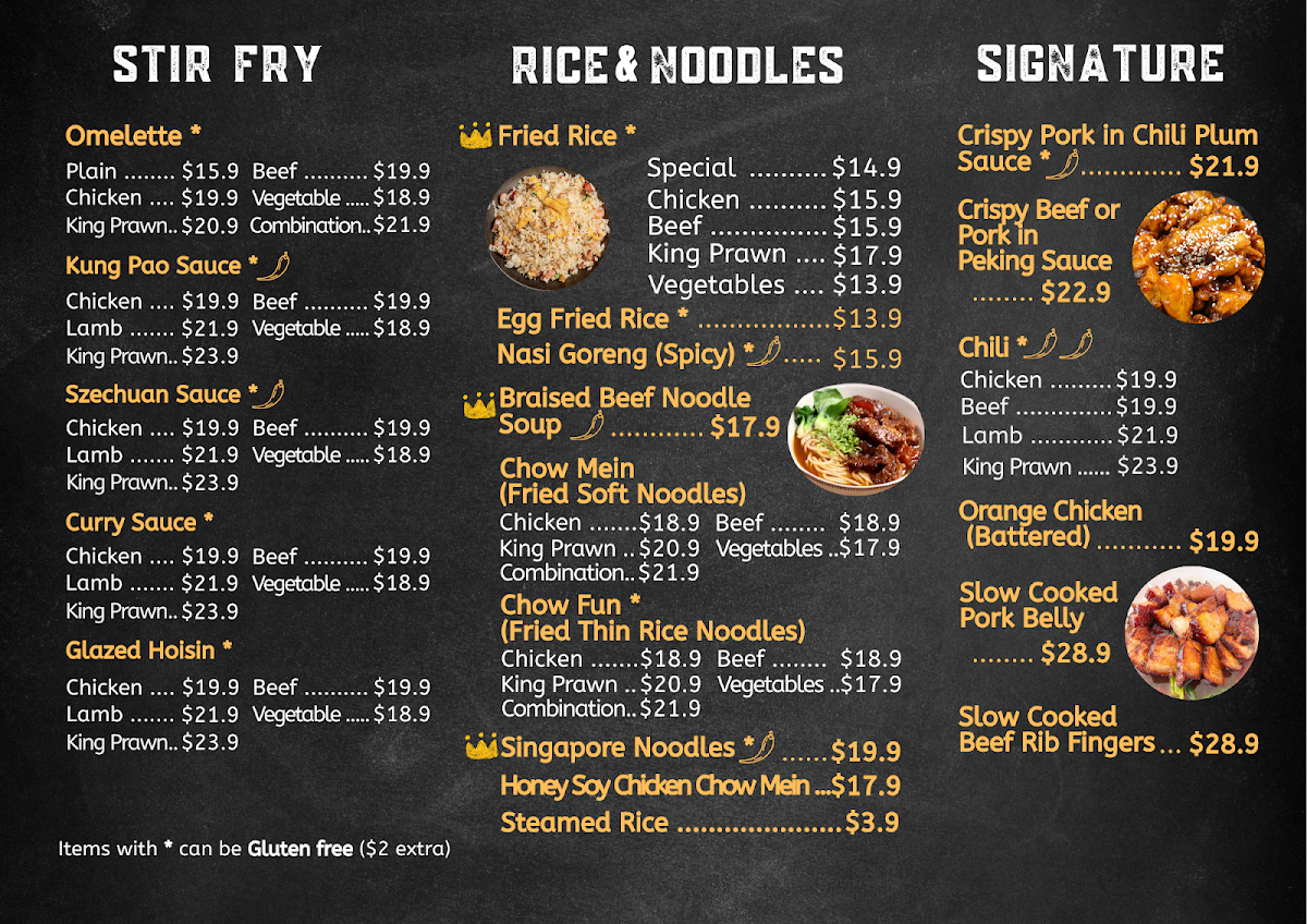 Menu, Diner's Haven