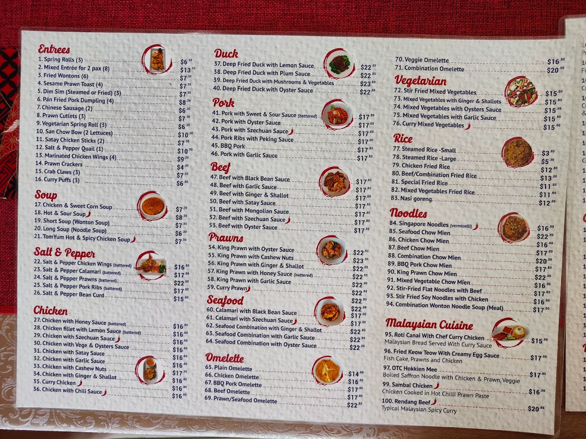 Menu, Diner's Haven