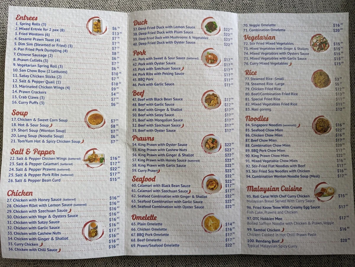 Menu, Diner's Haven