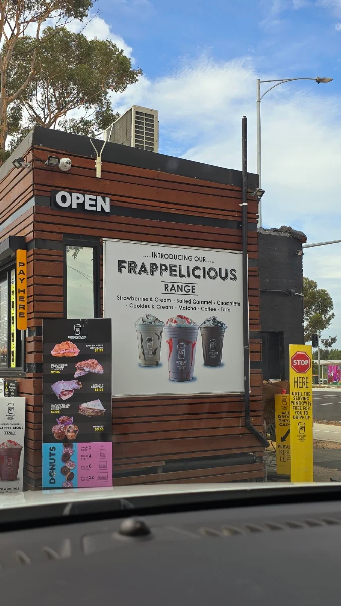 Menu, Espresso Lane Drive Thru Coffee Craigieburn