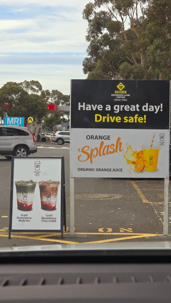 Menu, Espresso Lane Drive Thru Coffee Craigieburn