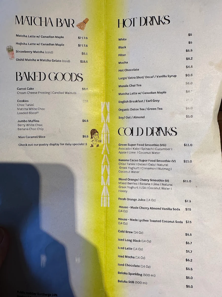 Menu, KASKA Eatery & Cafe