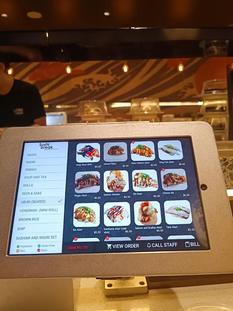 Menu, Sushi Break Robina