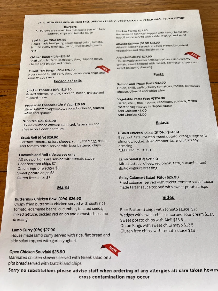 Menu, Eating Station
