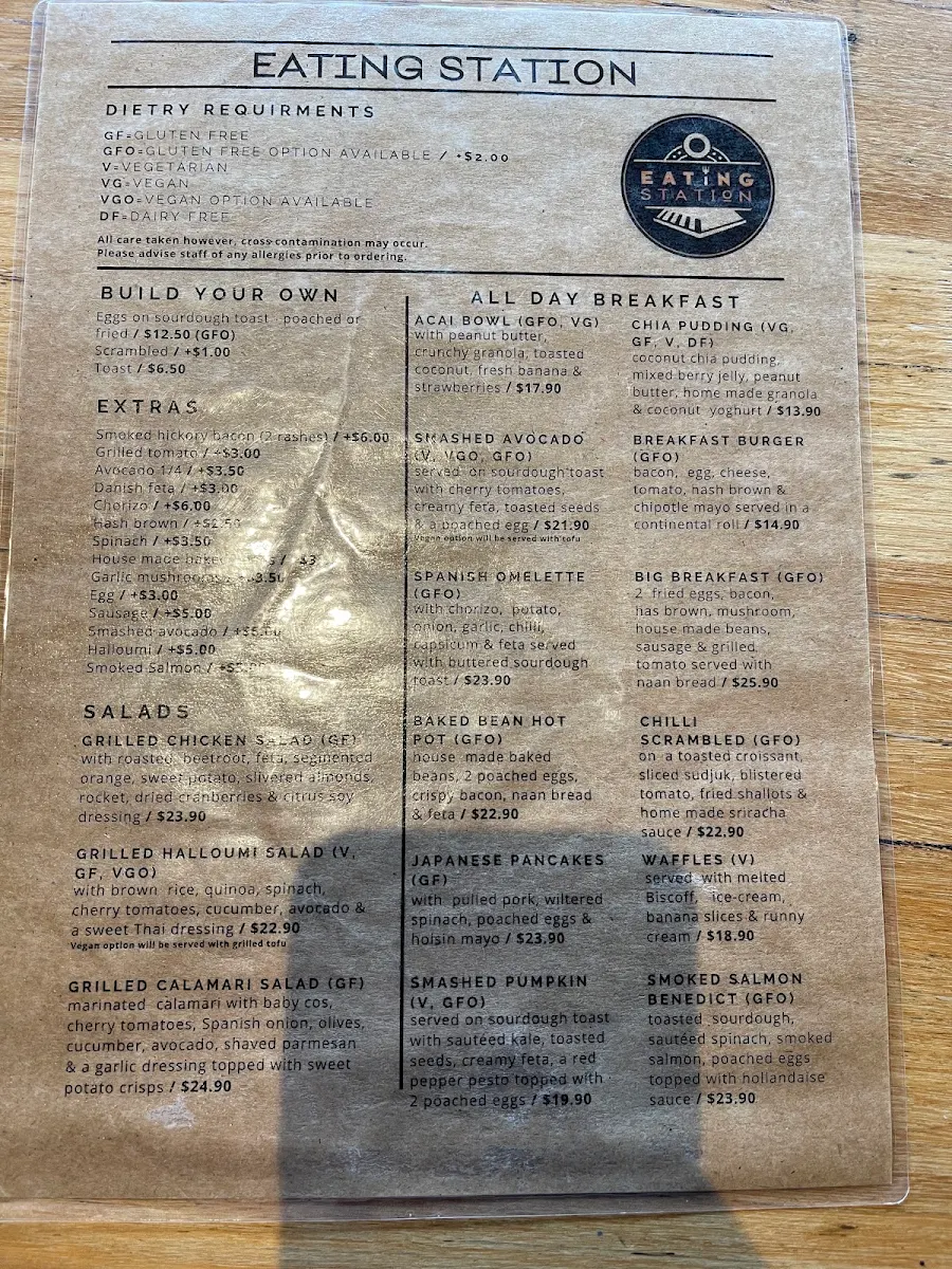 Menu, Eating Station