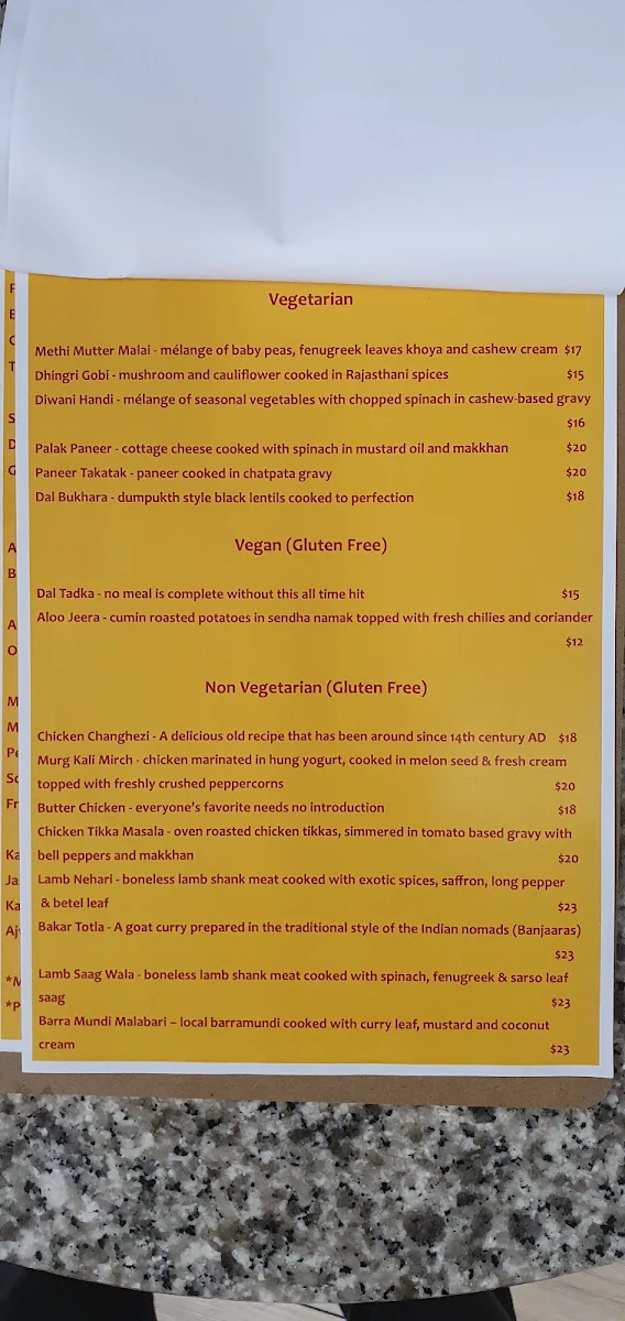 Menu, Zabardast