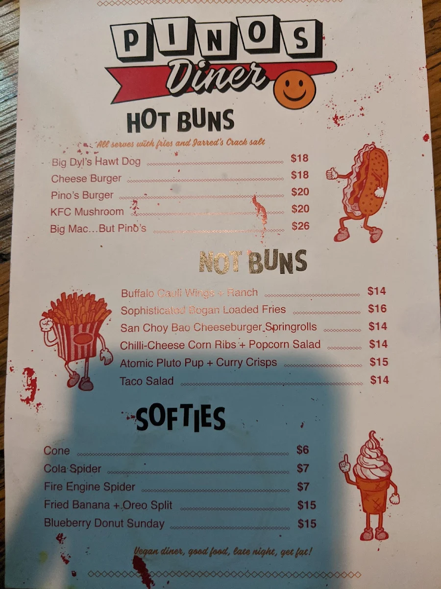Menu, The Family Hotel