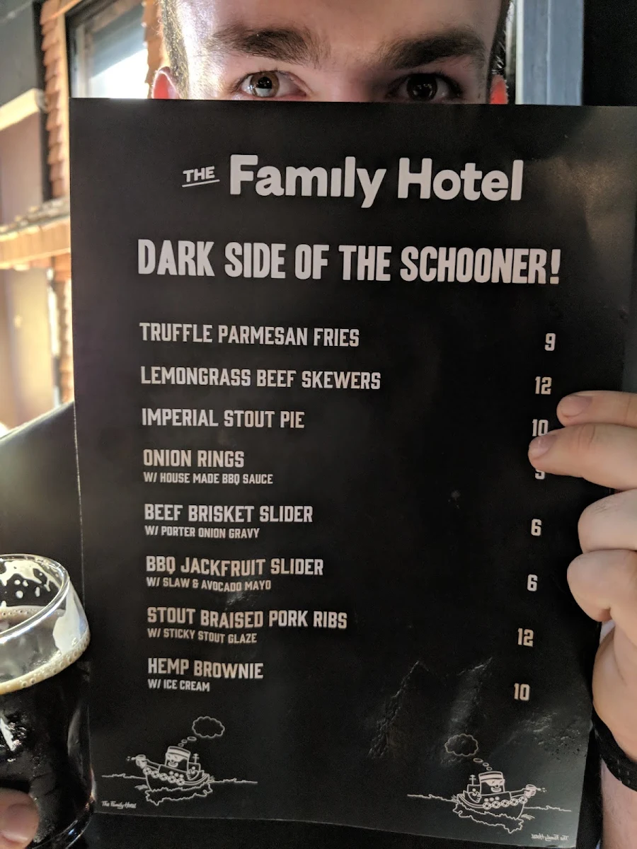 Menu, The Family Hotel