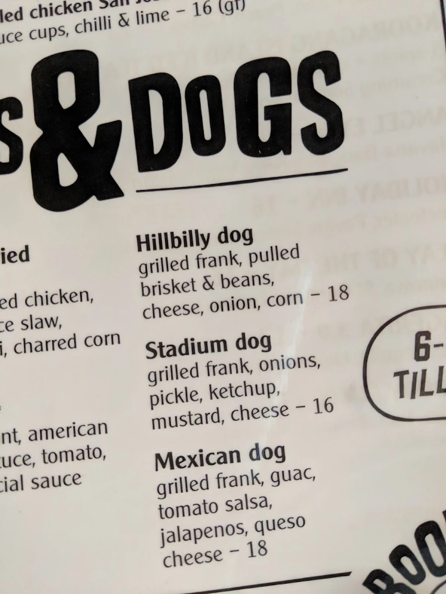 Menu, The Family Hotel