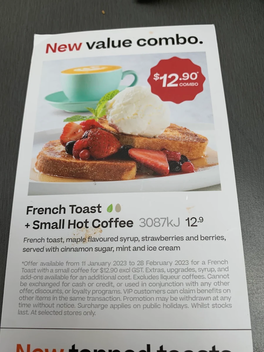 Menu, The Coffee Club Cafe - Carindale